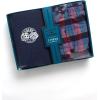Lucky Brand Men’s Pajama Set – 2 Piece Long Sleeve Waffle Knit Top and Flannel Fleece Thermal Pants – Cozy Men’s Base Layers(Mood Indigo Heather/Mood Indigo Plaid)