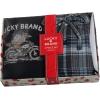 Lucky Brand Men’s Pajama Set – 2 Piece Long Sleeve Waffle Knit Top and Flannel Fleece Thermal Pants – Cozy Men’s Base Layers(Mood Indigo/Grey Plaid)