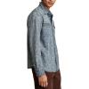 Lucky Brand Men’s Printed Indigo Western Shirt(Indigo Print)