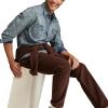Lucky Brand Men’s Printed Indigo Western Shirt(Indigo Print)