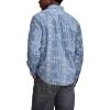 Lucky Brand Men’s Printed Paisley 1 Pocket Long Sleeve Shirt(Blue Multi)