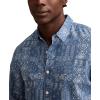 Lucky Brand Men’s Printed Paisley 1 Pocket Long Sleeve Shirt(Blue Multi)