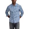 Lucky Brand Men’s Printed Paisley 1 Pocket Long Sleeve Shirt(Blue Multi)