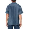 Lucky Brand Men’s Short Sleeve Camp Collar Shirt(Blue Multi)