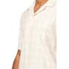 Lucky Brand Men’s Short Sleeve Camp Collar Shirt(Cream Multi)
