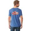 Lucky Brand Men’s Short Sleeve Crew Neck Fender Wave Tee(Monaco Blue)