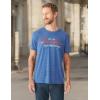 Lucky Brand Men’s Short Sleeve Crew Neck Fender Wave Tee(Monaco Blue)