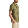 Lucky Brand Men’s Short Sleeve Double Weave Utility Shirt(Deep Lichen Green)