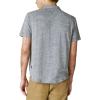 Lucky Brand Men’s Short Sleeve Linen Button Up Shirt(Black Iris)