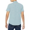 Lucky Brand Men’s Short Sleeve Linen Button Up Shirt(Blue Bell)