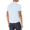 Lucky Brand Men’s Short Sleeve Linen Button Up Shirt(Blue Bell/Blue)