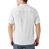 Lucky Brand Men’s Short Sleeve Linen Button Up Shirt(Bright White)