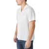 Lucky Brand Men’s Short Sleeve Linen Button Up Shirt(Bright White)