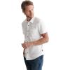 Lucky Brand Men’s Short Sleeve Linen Button Up Shirt(Bright White1)