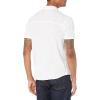 Lucky Brand Men’s Short Sleeve Linen Button Up Shirt(Bright White/White)