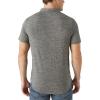 Lucky Brand Men’s Short Sleeve Linen Button Up Shirt(Heather Grey)