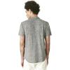Lucky Brand Men’s Short Sleeve Linen Button Up Shirt(Heather Grey/Grey)
