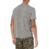 Lucky Brand Men’s Short Sleeve Linen Button Up Shirt(Heather Grey/Grey)