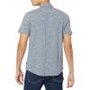 Lucky Brand Men’s Short Sleeve Linen Button Up Shirt(Insignia Blue)