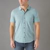 Lucky Brand Men’s Short Sleeve Linen Button Up Shirt(Sagebrush Green)