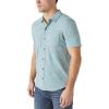 Lucky Brand Men’s Short Sleeve Linen Button Up Shirt(Sagebrush Green)