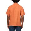Lucky Brand Men’s Short Sleeve Linen Camp Collar Shirt(Bombay Brown)