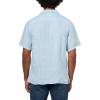 Lucky Brand Men’s Short Sleeve Linen Camp Collar Shirt(Celestial Blue)