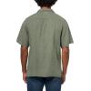 Lucky Brand Men’s Short Sleeve Linen Camp Collar Shirt(Thyme)