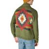 Lucky Brand Men’s Southwestern Print Full Zip Bomber Sweater(Olive Multi)