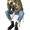 Lucky Brand Men’s Southwestern Print Full Zip Bomber Sweater(Olive Multi)