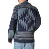 Lucky Brand Men’s Southwestern Print Shawl Cardigan(Dark Denim Combo)