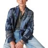 Lucky Brand Men’s Southwestern Print Shawl Cardigan(Dark Denim Combo)