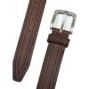 Lucky Brand Men’s Stitched Leather Belt | Classic | Casual | Dress | Everyday | Western | Genuine Leather | Metal Buckle(Antiqued Leather – Brown)