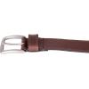 Lucky Brand Men’s Stitched Leather Belt | Classic | Casual | Dress | Everyday | Western | Genuine Leather | Metal Buckle(Double Stitch – Brown)