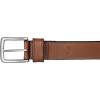 Lucky Brand Men’s Stitched Leather Belt | Classic | Casual | Dress | Everyday | Western | Genuine Leather | Metal Buckle(Double Stitch – Tan)
