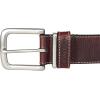 Lucky Brand Men’s Stitched Leather Belt | Classic | Casual | Dress | Everyday | Western | Genuine Leather | Metal Buckle(Leather Keeper – Brown)