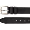 Lucky Brand Men’s Stitched Leather Belt | Classic | Casual | Dress | Everyday | Western | Genuine Leather | Metal Buckle(Triple Needle Stitch – Black)