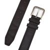 Lucky Brand Men’s Stitched Leather Belt | Classic | Casual | Dress | Everyday | Western | Genuine Leather | Metal Buckle(Triple Needle Stitch – Black)