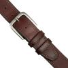 Lucky Brand Men’s Stitched Leather Belt | Classic | Casual | Dress | Everyday | Western | Genuine Leather | Metal Buckle(Triple Needle Stitch – Brown)