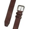 Lucky Brand Men’s Stitched Leather Belt | Classic | Casual | Dress | Everyday | Western | Genuine Leather | Metal Buckle(Triple Needle Stitch – Brown)