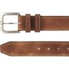 Lucky Brand Men’s Stitched Leather Belt | Classic | Casual | Dress | Everyday | Western | Genuine Leather | Metal Buckle(Triple Needle Stitch – Tan)
