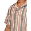 Lucky Brand Men’s Striped Short Sleeve Camp Collar Shirt(Multi Stripe)
