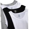 Lucky Brand Mens Tank Top Undershirt – 4 Pack Breathable Cotton Mens Undershirts – Tagless Sleeveless Shirts for Men (S-XL)(White/Jet Black/Heather Grey/White)