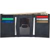 Lucky Brand Men’s Trifold Wallet | Id Window | Card Slots | Leather | Organization | Durable | Stylish(Flag Embossed Leather – Black)