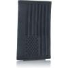 Lucky Brand Men’s Trifold Wallet | Id Window | Card Slots | Leather | Organization | Durable | Stylish(Flag Embossed Leather – Black)