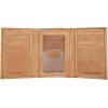 Lucky Brand Men’s Trifold Wallet | Id Window | Card Slots | Leather | Organization | Durable | Stylish(Flag Embossed Leather – Tan)