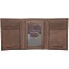 Lucky Brand Men’s Trifold Wallet | Id Window | Card Slots | Leather | Organization | Durable | Stylish(Grooved Leather – Brown)