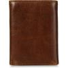 Lucky Brand Men’s Trifold Wallet Id Window Card Slots Leather Organization Durable Stylish(Grain Leather – Brown)