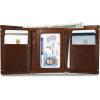 Lucky Brand Men’s Trifold Wallet Id Window Card Slots Leather Organization Durable Stylish(Grain Leather – Brown)