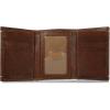 Lucky Brand Men’s Trifold Wallet Id Window Card Slots Leather Organization Durable Stylish(Grain Leather – Brown)